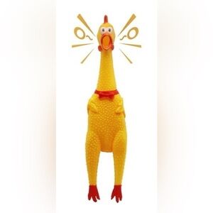 NEW 12” Extra Loud Squawking Rubber Chicken Dog Toy